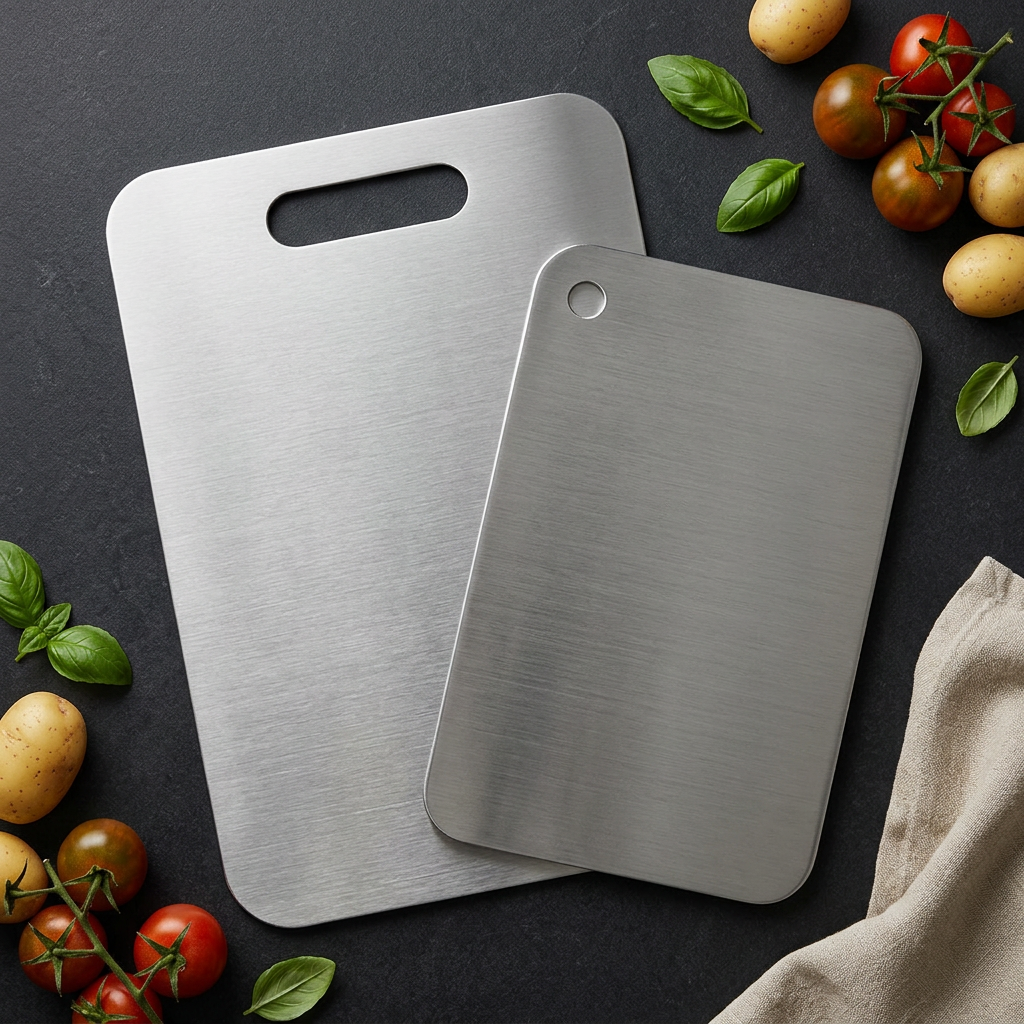 Juego de 2 tablas metálicas para cocina en diferentes tamaños