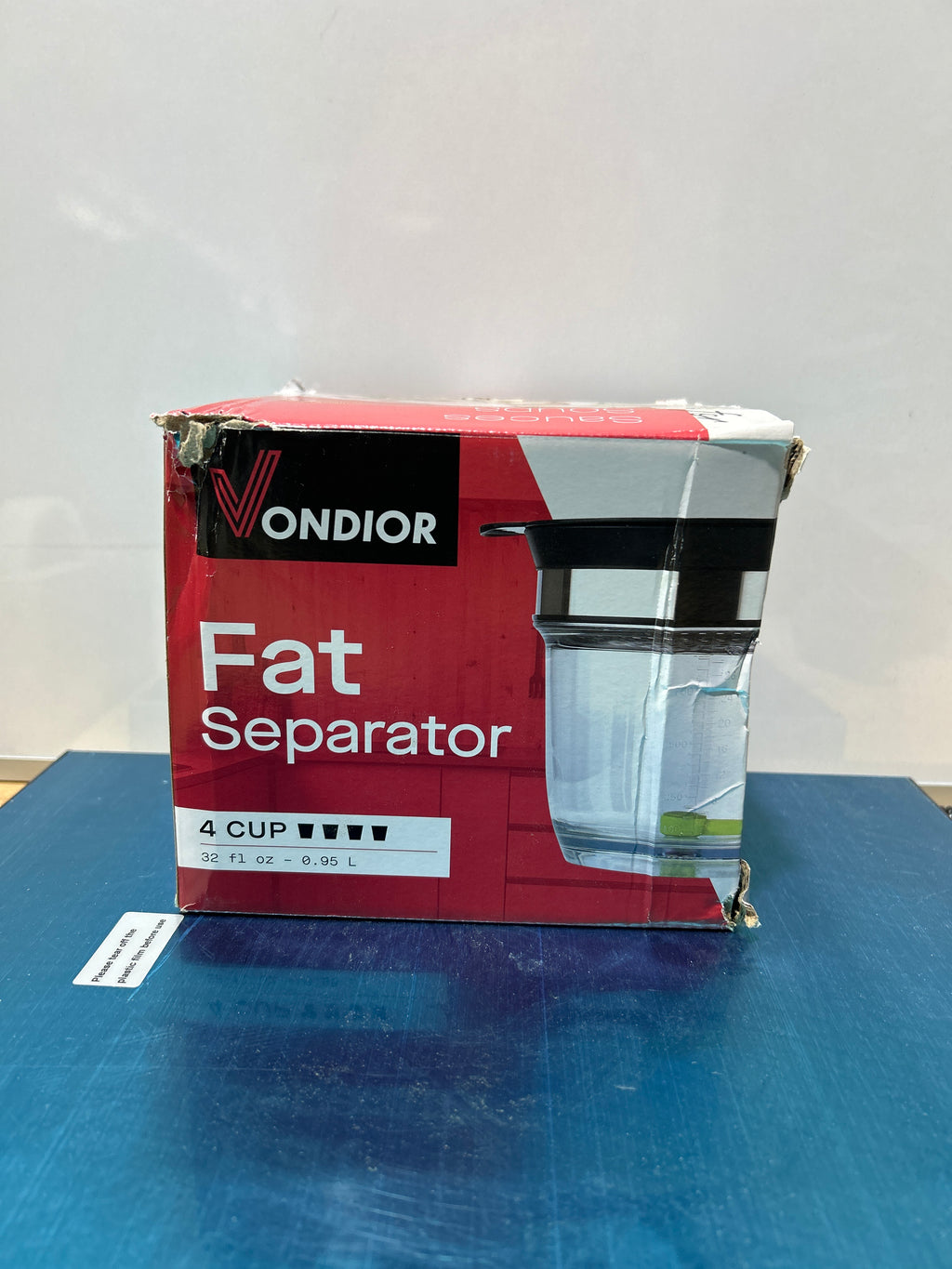 Separador de grasa con liberación inferior, separador de salsa de 4 tazas para cocinar con colador de aceite, separador de grasa de cocina con pelador multifuncional 3 en 1 (verde) 