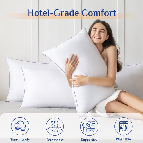 Almohadas Queen Sasttie | Juego de 2 | Alternativa al Plumón 40/60 | Calidad Hotel