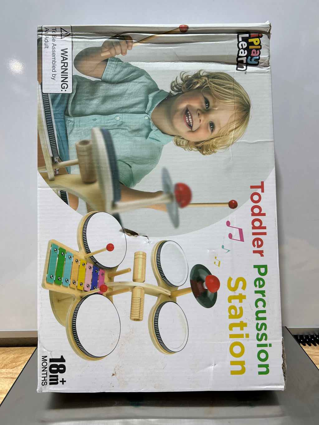 iPlay, iLearn - Batería de madera para niños pequeños, instrumento musical infantil, 8 en 1, con platillo de xilófono, regalo de cumpleaños Montessori para niños de 18 meses, 2, 3, 4, 5 y 6 años 