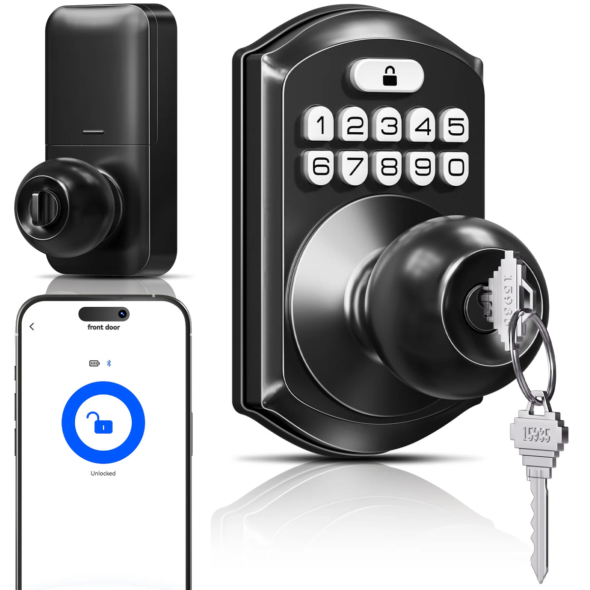 Cerradura Inteligente TEEHO TE018 con Pomo de Control Remoto para Mayor Seguridad