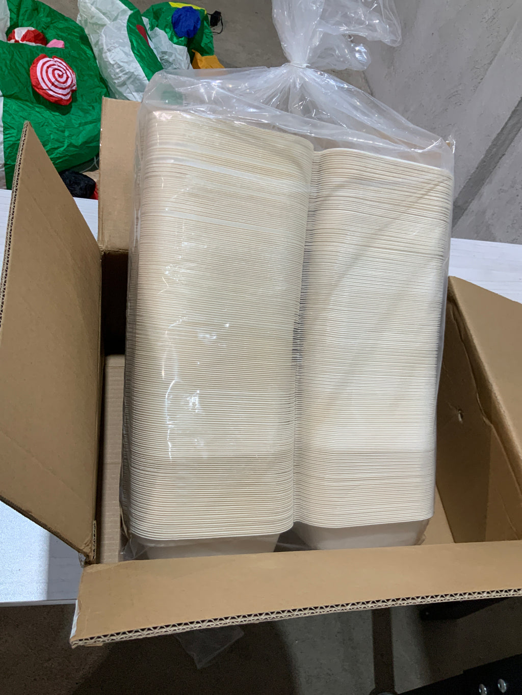 Recipientes para comida para llevar JOLLY CHEF con tapa tipo almeja, [paquete de 200 unidades, 6 x 6 pulgadas], desechables, de caña de azúcar, para ensaladas y almuerzos. 