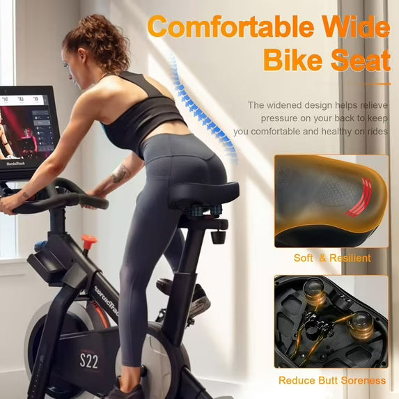 Asiento de Bicicleta Sin Nariz Ancho – Sillón Cómodo para Hombres y Mujeres, Compatible con Peloton, Eléctrica y Crucero