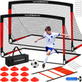 VAVOSPORT — Set 2 Porterías de Fútbol Portátiles 6'x4' con Conos para Niños y Jóvenes