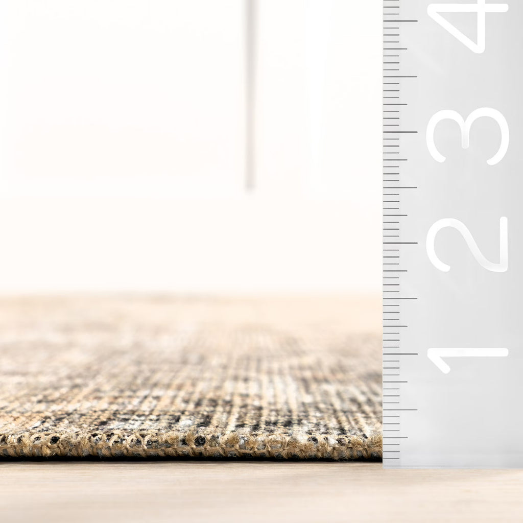 Nuloom Hillstone Alfombra Pasillera Vintage con Medallón 2'8" x 8' | Elinda Beige Oscuro