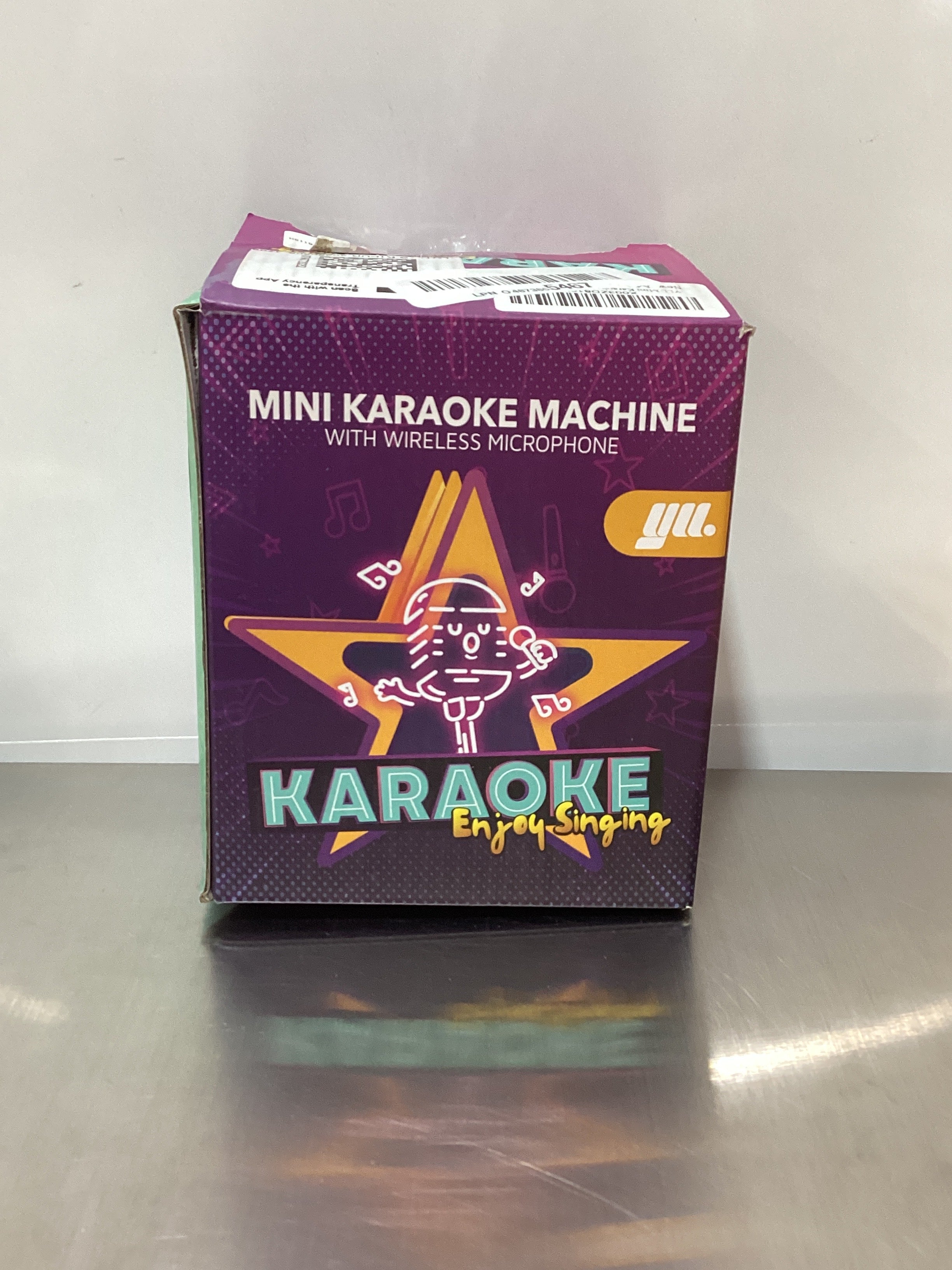 Máquina de Karaoke Portátil con 2 Micrófonos Inalámbricos - Altavoz Bluetooth, Luces LED y 4 Voces Mágicas para Niños 4-12 Años