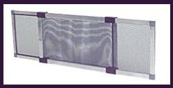 ⚠️ Medidas: 10"H x 14.3"-26" – Pantalla Ajustable para Ventana Marco Blanco Aluminio | Malla Fibra de Vidrio
