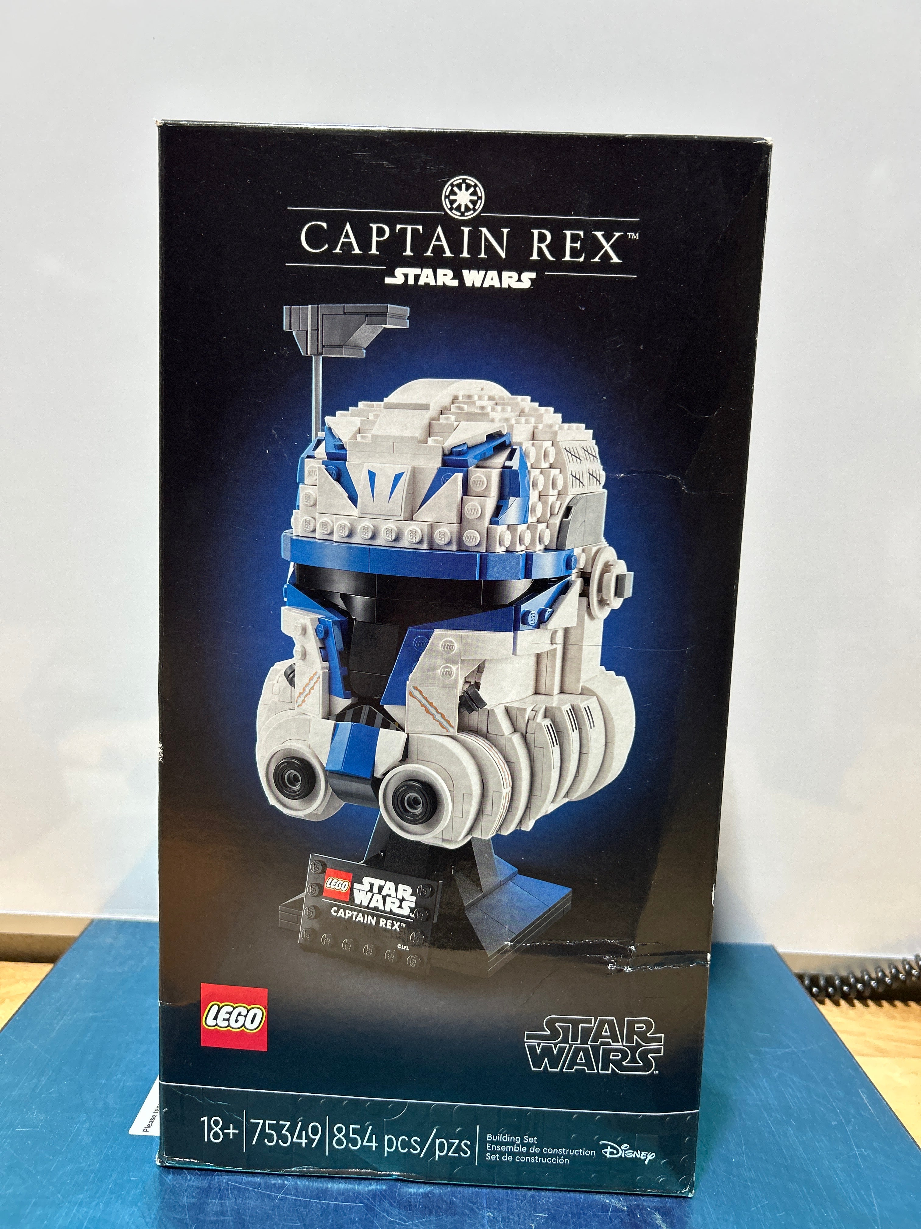 LEGO Star Wars: Casco del Capitán Rex, modelo coleccionable de The Clone Wars para adultos, recuerdos de Star Wars, 75349 