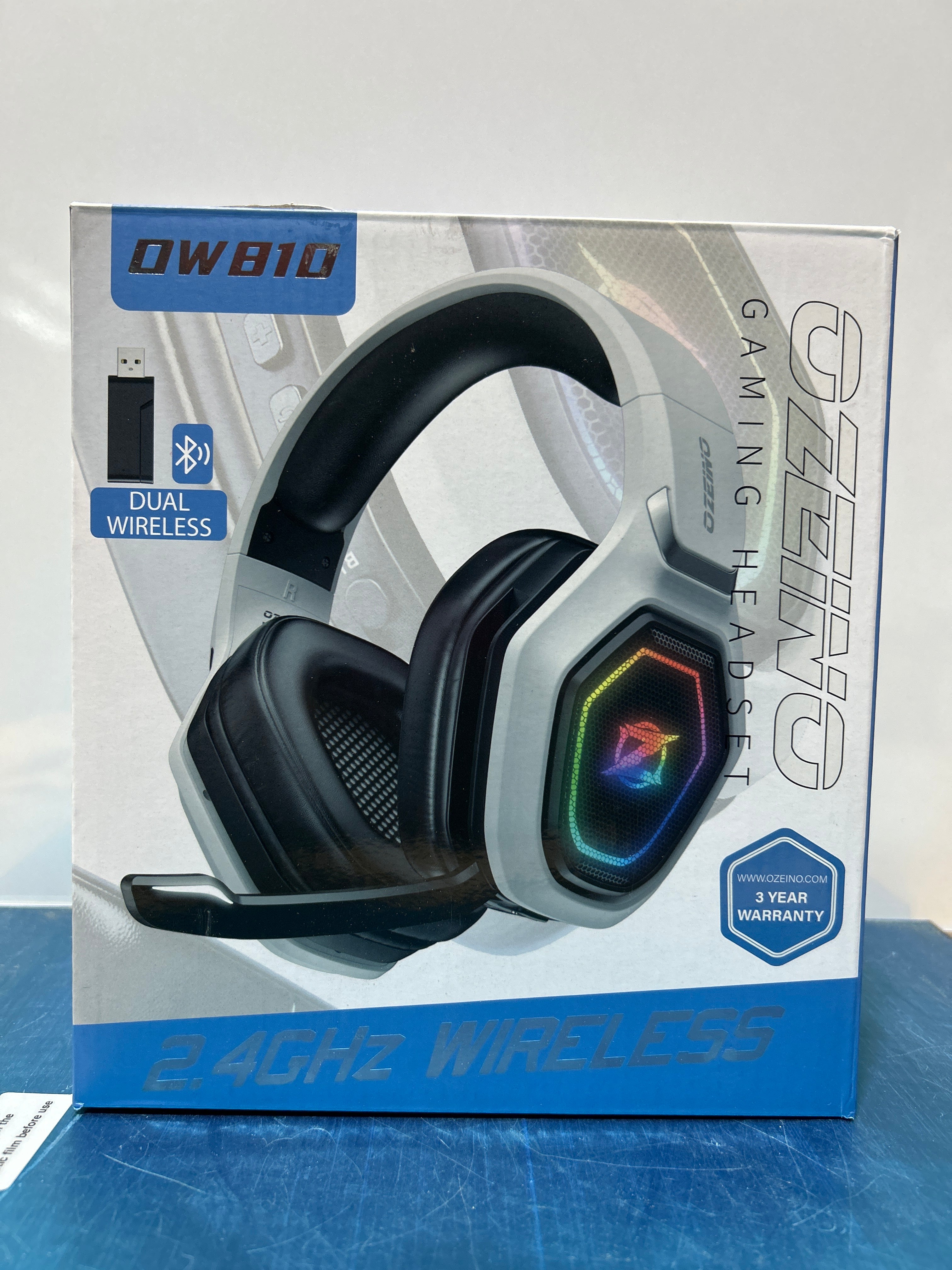 Ozeino 2.4GHz Wireless Gaming Headset - Lossless Audio USB & Type-C - 50mm Driver, Flip Microphone, 40-Hr Battery - Compatible with PC, PS5, PS4, Switch, Laptop, Mac