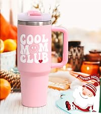 LiqCool - Vaso aislado para el día de la madre, con asa, regalo de cumpleaños para el día de la madre, regalo de cumpleaños para mamá de hija hijo, cremoso