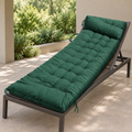 Cojín acolchado verde para silla reclinable con lazos de sujeción