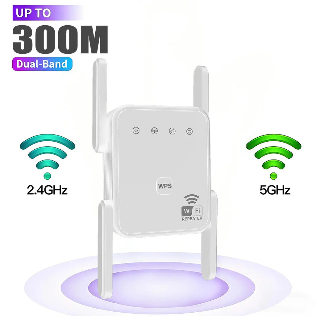Repetidor WiFi 1200 Mbps | Extensor de Señal Inalámbrico de Doble Banda