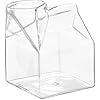 WUWEOT Paquete de 4 cajas de vidrio para leche, vasos de cóctel cuadrados transparentes, mini taza de crema, caja de café para leche, café, agua, jugo, bebidas, resistente al calor, 12 onzas/11.8 fl