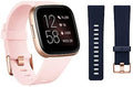 Smartwatch Fitbit Versa 2 Bundle – Incluye Bandas Talla Pequena y Grande, Alexa Integrado, Monitoreo de Sueno, Spotify, Color Petal