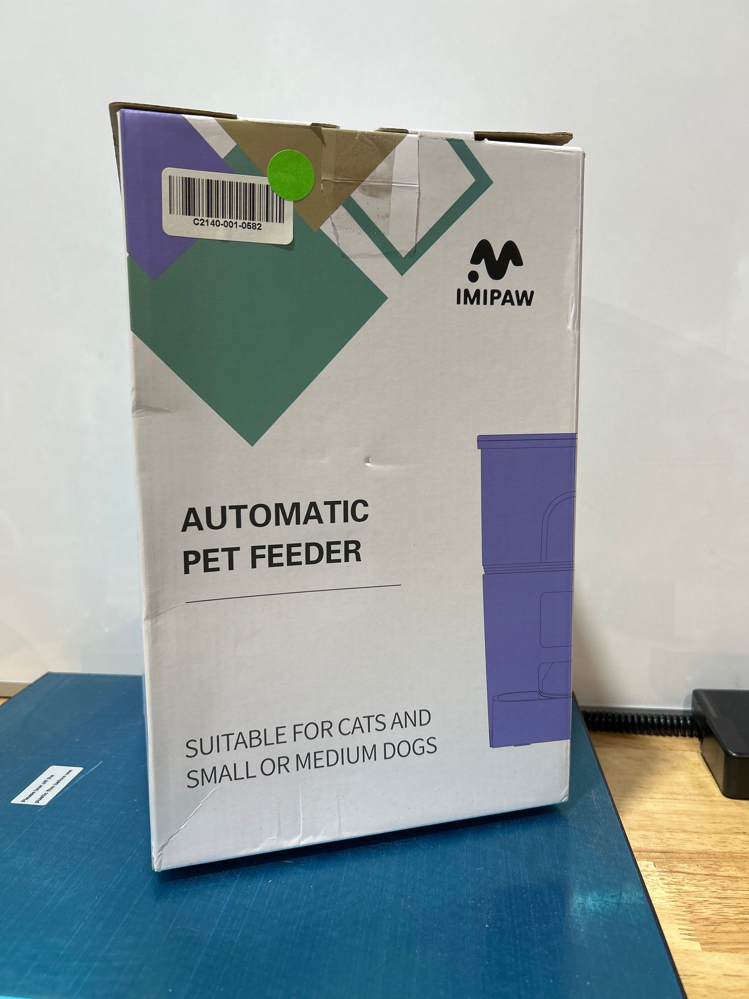 IMIPAW Automatic Cat Feeders, 3L Timed Cat Dry Food Dispenser with Desiccant Bags, Dual Power Supply, Programmable Portion Size, 6 Meals, 20 Portions Per Day, Auto Pet Feeder for Cats and Small Dogs