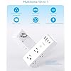 Protector de Sobretensiones 10 en 1 | 6 Tomas AC + 4 USB (2 USB-C) | Enchufe Giratorio 180°
