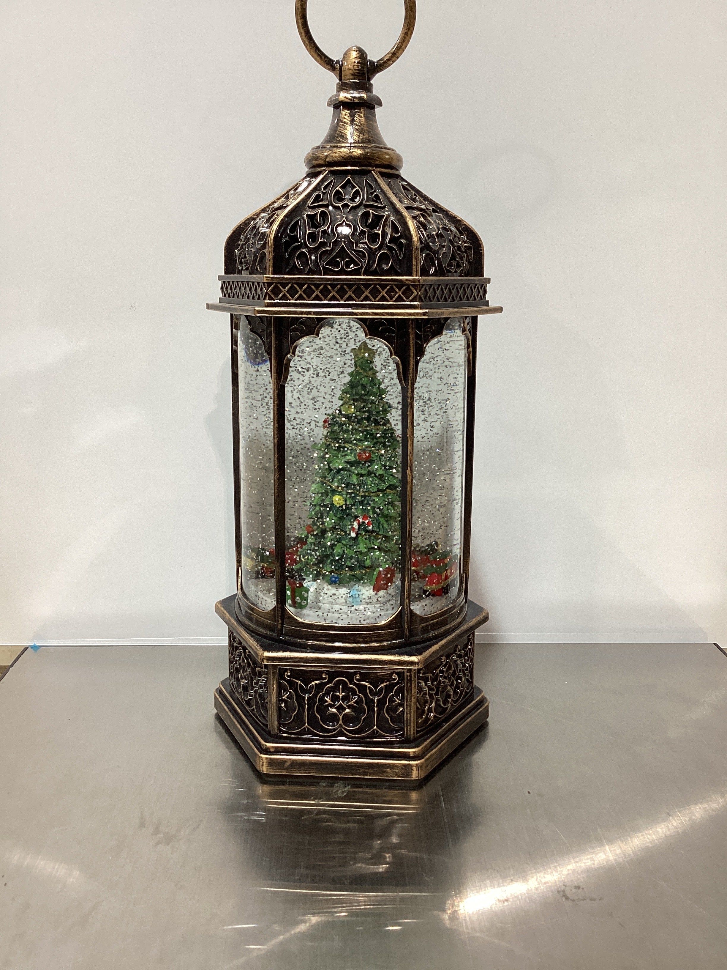 Large Snow Globes,Christmas Snow Globes Lantern, Train Battery-Powered Train with Lights & Sounds, 6H Timer,Christmas Tree Xmas Holiday Decoration Gift