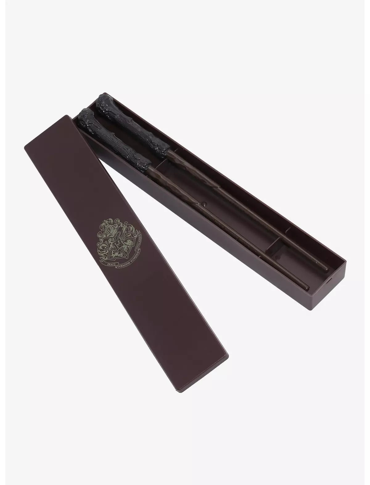 Paladone Palillos de varita de Harry Potter en caja, incluye 2 palillos y estuche de almacenamiento, práctico y mágico regalo de vajilla de Harry Potter para fanáticos