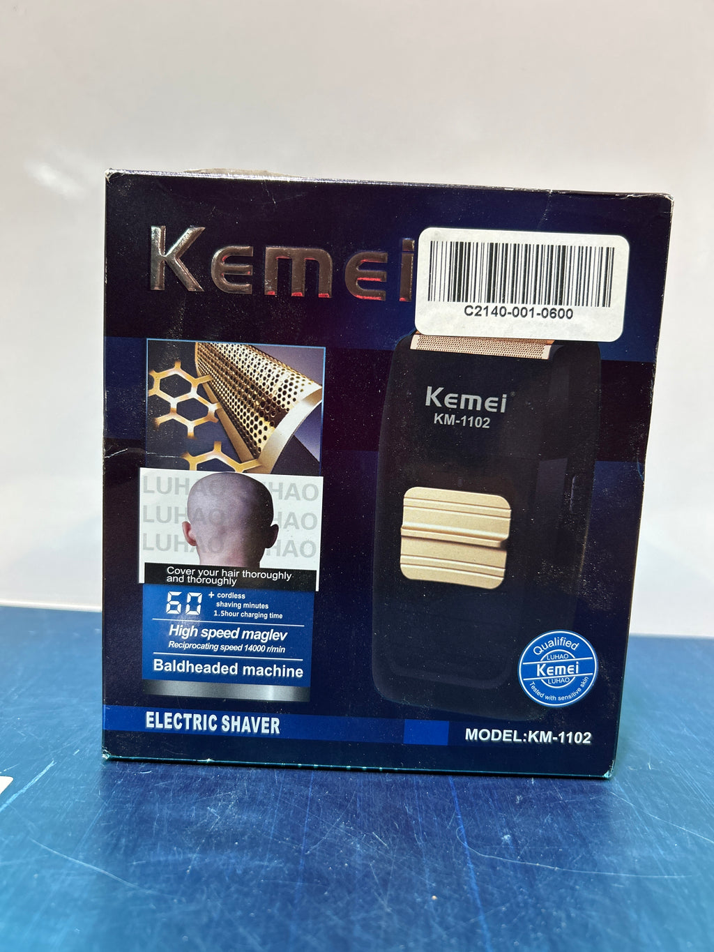 KEMEI Foil Shaver Double Electric Shaver for Men, Professional Electric Razors Head Shaver for Bald Men, Barber Supplies Cordless Rechargeable