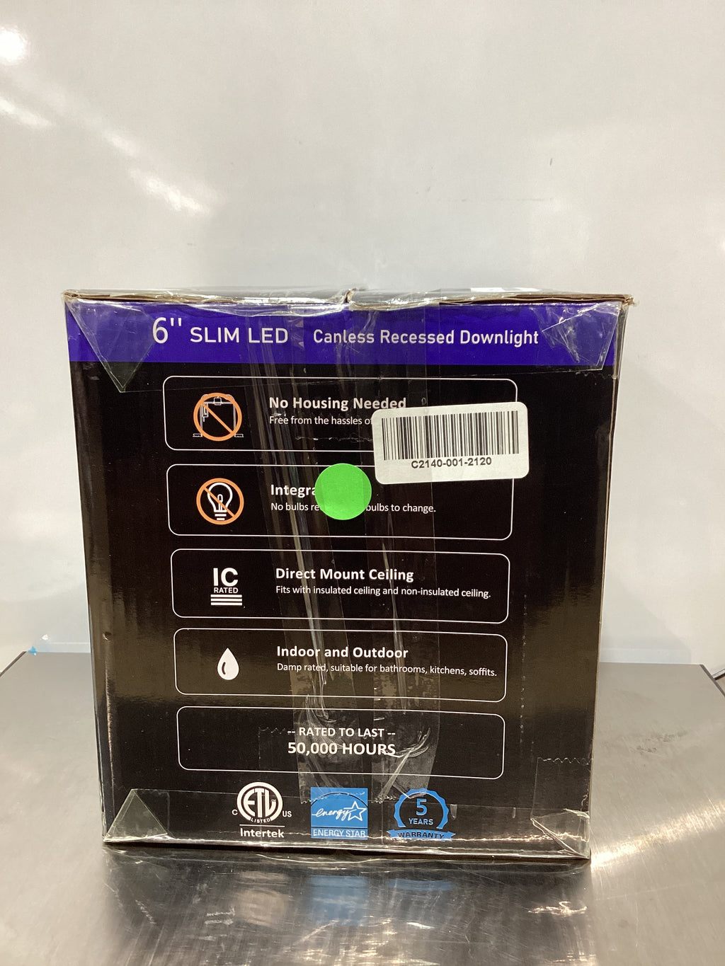 Meconard - Pack de 6 luces LED empotrables de techo ultrafinas de 6 pulgadas, luz diurna de 5000 K, regulables (12 W = 110 W), 1050 lm, con certificación IC, Can-Killer, caja de conexiones, certificación ETL y Energy Star 