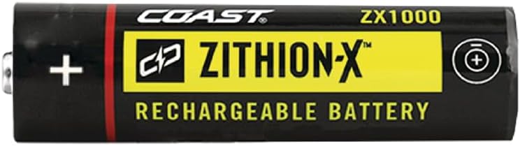 Coast ZX1000 ZITHION-X Li-Ion Rechargeable Battery for The XP11R LED Flashlight, Black