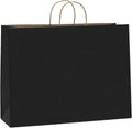 Bolsas de papel kraft negras BagDream de 16 x 6 x 12 pulgadas con asas para compras
