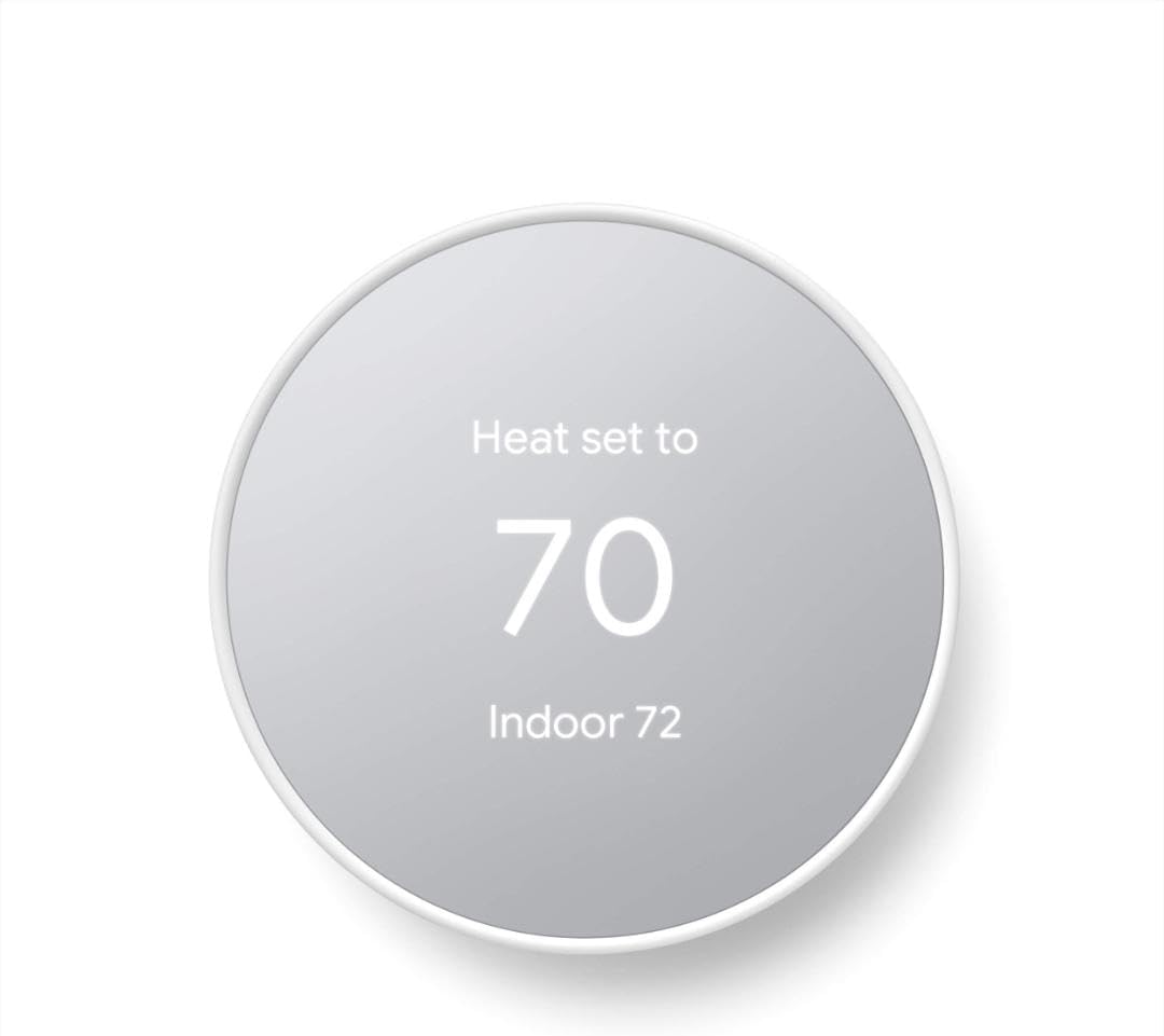 Termostato Inteligente Google Nest Programable WiFi para Hogar, Blanco Nieve
