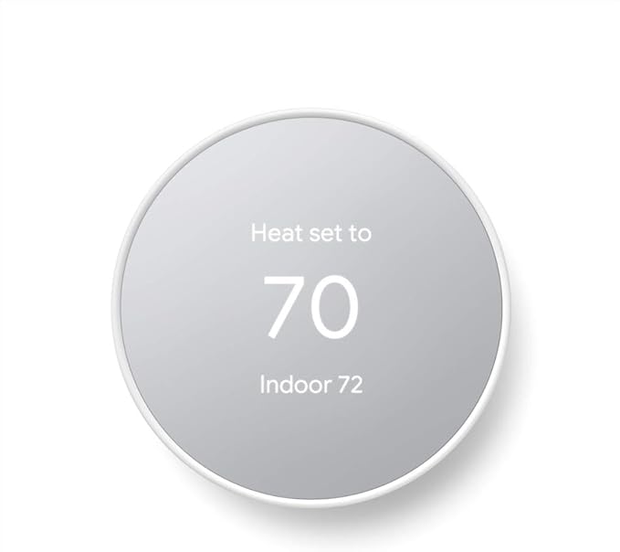 Termostato Google Nest - Termostato inteligente para el hogar - Termostato programable con Wifi - Nieve