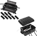 Flemoon Caja eléctrica grande para exteriores (12.5 x 8.5 x 5 pulgadas), caja de salida impermeable IP54 con 9 cables de extensión para exteriores, cubierta de seguridad resistente a la intemperie