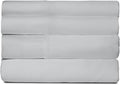 SHEEX - Active Comfort Cooling Sheets Set (King/California King) Silver Cloud - Moisture Wicking - 1 Flat Cooling Sheet, 1 Fitted Cooling Sheet, 2 Cooling Pillow Covers - Wrinkle Free - Sleep Aid