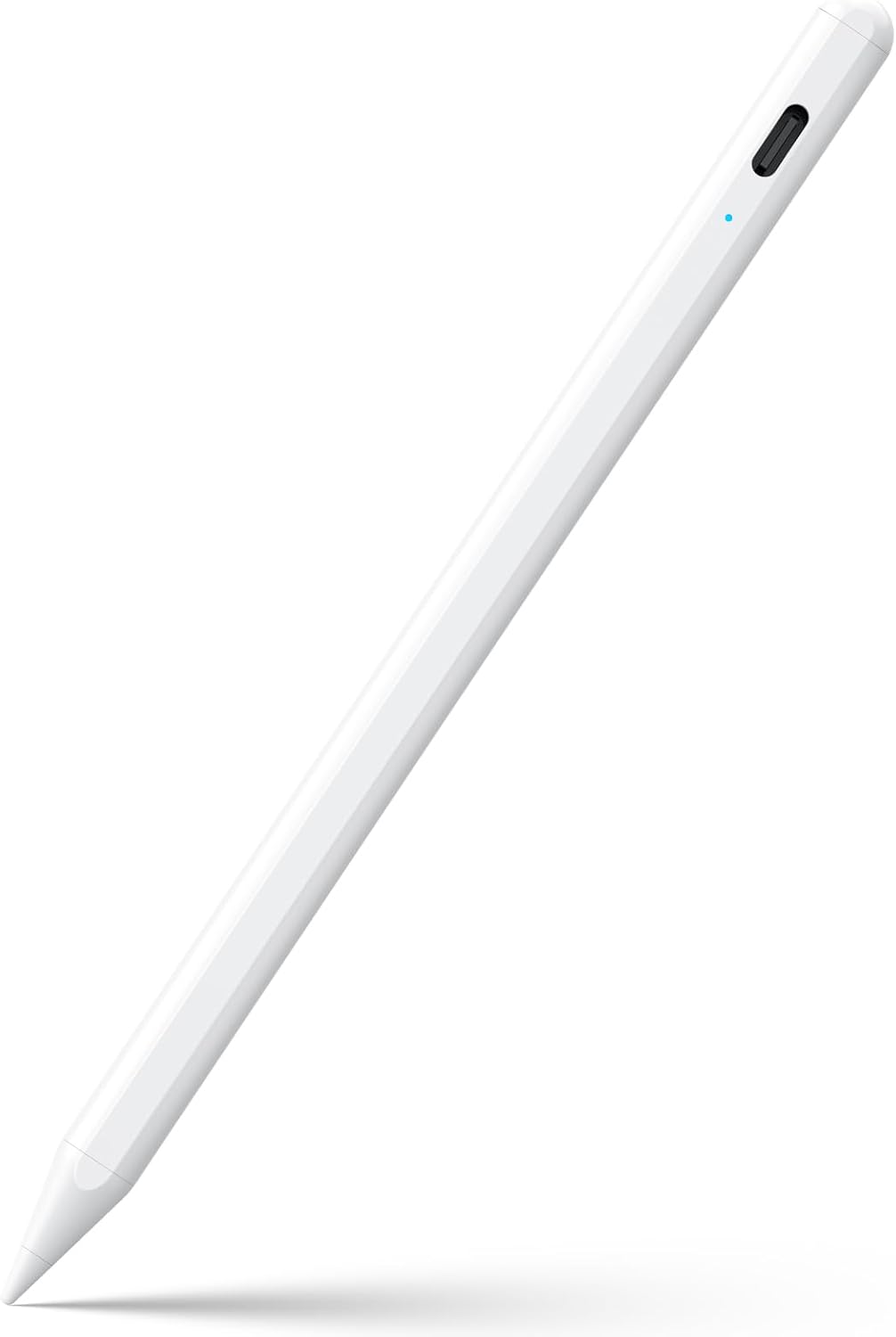 Lápiz Stylus JAMJAKE para iPad 6.ª a 11.ª Generación Lápiz Activo de Carga Rápida 2X Compatible con iPad Pro Apple 2018-2026 11"/12.9"/M4, iPad Air 3/4/5/M2/M3/M4, iPad mini 5/6/7 Gen - Blanco