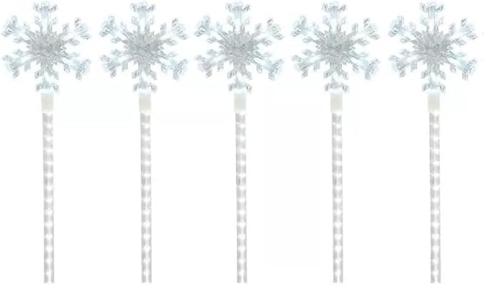 Member's Mark Snowflake Pathway - Luces LED, 5 unidades (blanco frío) — PANEL SOLAR, SON 4 COPOS