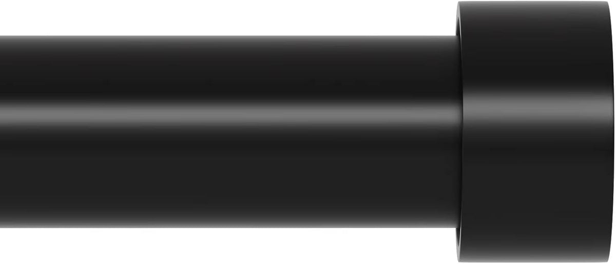 Barra de cortina extralarga de 76 a 540 cm, barras de cortina resistentes para ventanas con tapas modernas, juego de barras de cortina negras de 2,5 cm para patio exterior, barra de cortina ajustable para habitación, color negro.