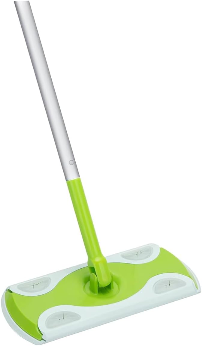 Mango de fregona compatible con Swiffer, mango de fregona verde extralargo desmontable para Swiffer