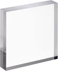 CiaoHER 1in Thickness 4in Square Acrylic Cube Display Block Clear Polished Pedestal Stand Riser Solid Base 4" x 4" x 1", 2 Pack