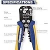 Pelacables Autoajustable 3 en 1 | Pela, Corta y Prensa | AWG 10-24
