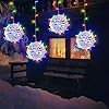 Outdoor Christmas Balls Lights, 4 Pack 184 LED Globe Lights, Color Changing Tree Lights 7.9'' Sphere with 8 Modes for Party Wedding Yard Garden Porch Patio Outside Christmas Decorations, Timer