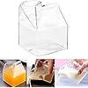 WUWEOT Paquete de 4 cajas de vidrio para leche, vasos de cóctel cuadrados transparentes, mini taza de crema, caja de café para leche, café, agua, jugo, bebidas, resistente al calor, 12 onzas/11.8 fl
