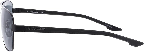 Columbia Vamoose XL - Gafas de sol de aviador no polarizadas para hombre, color negro, 2.362 in, negro satinado/humo