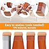 24 Piezas Protector Patas Sillas, Cuadrados Tapas De Silicona con Fieltro Envuelto, Transparentes Protectores De Suelo De Silicona para Patas De Silla