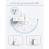 Protector de Sobretensiones 10 en 1 | 6 Tomas AC + 4 USB (2 USB-C) | Enchufe Giratorio 180°