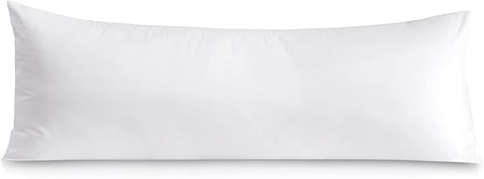 Leeden - Funda de almohada de algodón para el cuerpo de 800 hilos, ultrasuave y transpirable para adultos, cierre de sobre, 21 x 54 pulgadas de largo