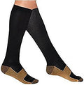 8 PARES-Calcetines de compresión de cobre hasta la rodilla para viajes, medias para varices