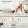 Pyrex Taza medidora de vidrio de 4 tazas para hornear y cocinar, apta para lavavajillas, congelador, microondas y horno precalentado, herramientas esenciales de cocina