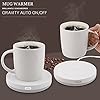 BESTINNKITS Juego de café inteligente con encendido/apagado automático, taza con inducción por gravedad para uso en escritorio de oficina, calentador de tazas con placa calefactora de cera para velas
