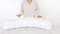 Almohada corporal larga y redonda para adultos, almohada de refuerzo para dormir, almohada suave y de apoyo para dormir y soporte lumbar