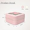 Joyero de Viaje Personalizado con Inicial | Organizador de Joyas Rosa para Mujer