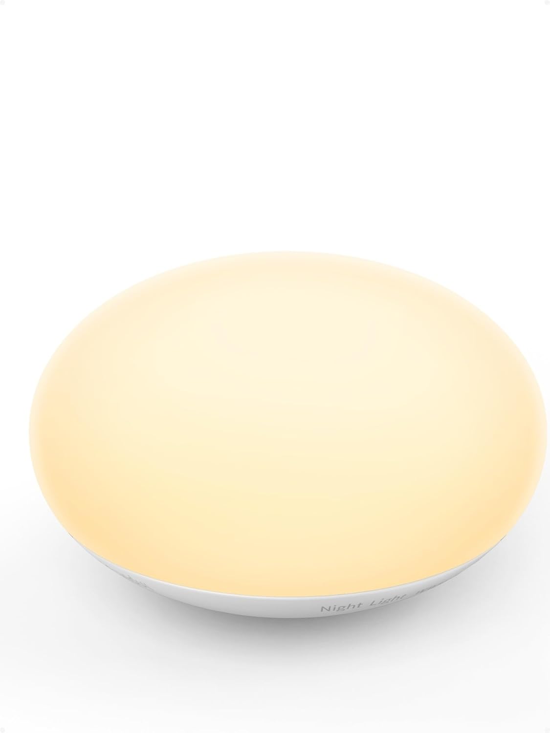 EASZZZ Luz Nocturna para Bebe | Lampara de Silicona Suave sin BPA para Lactancia | Cuidado de los Ojos, Diseno Volteable, Regulacion Continua | 1 Pack