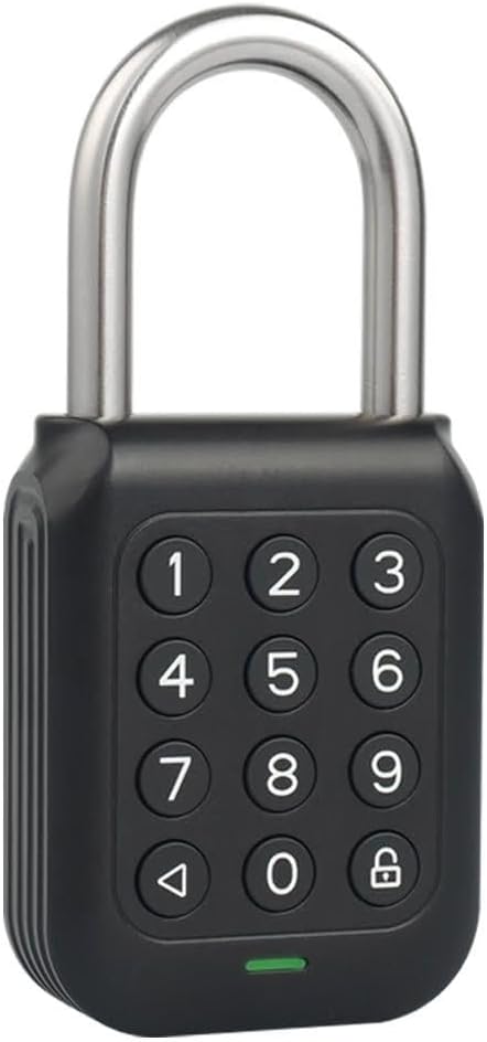 Candado Electrónico Bouware Smart Padlock Alpha1 | Teclado Digital | Alta Resistencia | Intemperie | Interior y Exterior | Negro | 1 Unidad