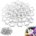 Soportes para Luces LED Shupakul H705 80pcs — Impermeables con 160 Tornillos para Instalación Exterior, Color Blanco